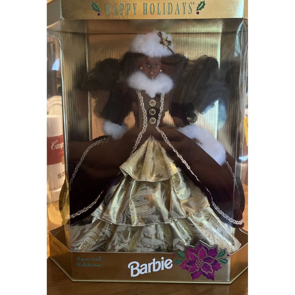 1996 Mattel African American Christmas Special Edition Happy Holiday Barbie
